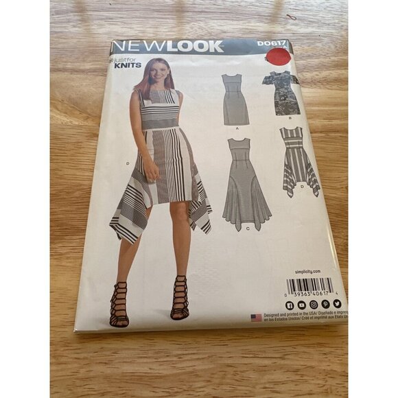 NEWLOOK Just for Knits #D0617 UNCUT Sewing Pattern, Misses Dress Seven Sizes - Picture 2 of 4